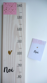 Geboortekaartje kraamcadeau groeimeter