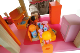 Houten poppenhuis groot