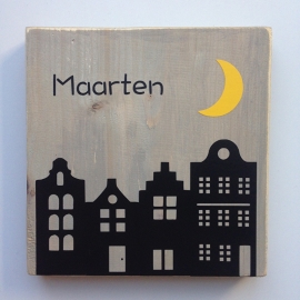 Origineel cadeau naambord huizen