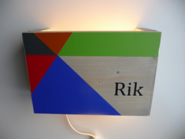 Lamp van het geboortekaartje Rik persoonlijk cadeau