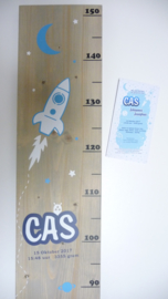 Groeimeter voor Cas naar aanleiding van zijn geboortekaartje