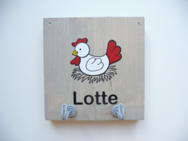 Kapstok met naam boerderij dieren