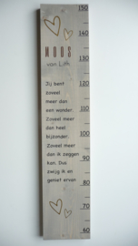 Groeimeter  van geboortekaartje kraamcadeau