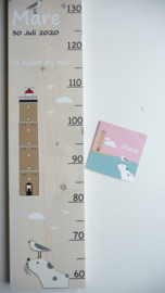 Groeimeter  van geboortekaartje kraamcadeau