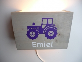 Lamp met naam tractor