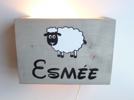 Lamp met naam schaap