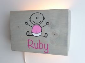 Lamp met naam baby meisje