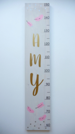 Groeimeter  van geboortekaartje kraamcadeau Amy