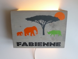 Lamp olifant en neushoorn