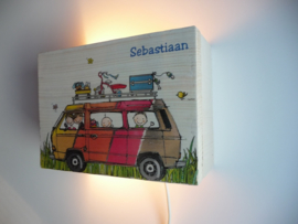 Lamp van het geboortekaartje Sebastiaan