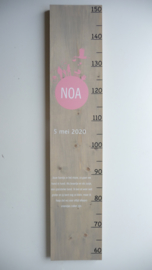 Groeimeter  van geboortekaartje kraamcadeau