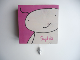 Muziekdoosje van  geboortekaartje kraamcadeau Sophia