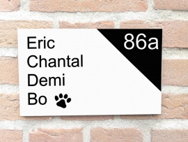 Voordeur naambord Kleine driehoek