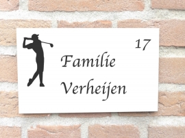 Voordeur naambord Favoriete sport