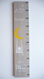 Groeimeter  van geboortekaartje kraamkado Timon
