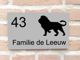 Voordeur naambord  Familienaam dierennaam