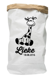 Paperbag van geboortekaartje Lieke persoonlijk kraamkado
