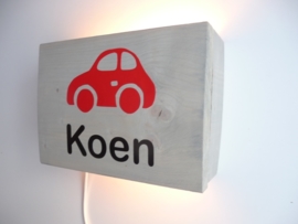 Lamp met naam auto