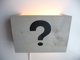 Houten lamp eigen ontwerp