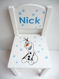 Stoeltje met naam Olaf van Frozen