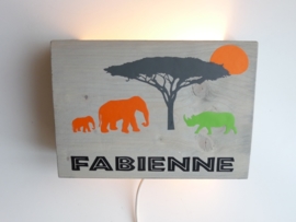 Lamp olifant en neushoorn