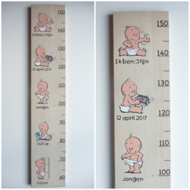 Groeimeter baby met geboortegegevens