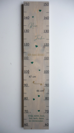 Groeimeter  van geboortekaartje kraamcadeau