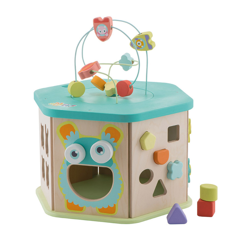 Houten MRZ hexagonaal cube activiteiten tafel | Exclusief houten speelgoed NaamKado & Zo