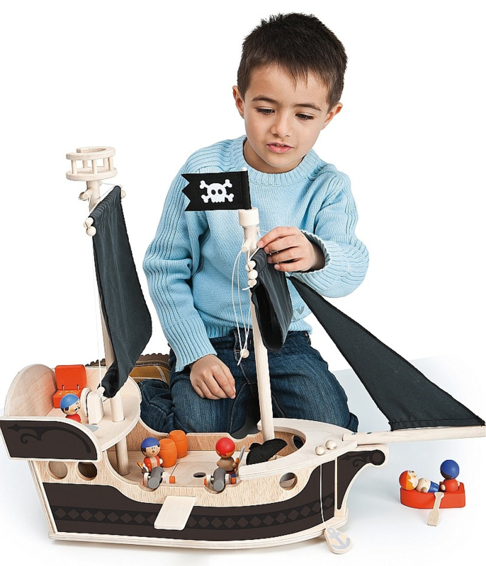 schild Uitputting Verniel Houten piratenschip | Exclusief houten speelgoed | NaamKado & Zo