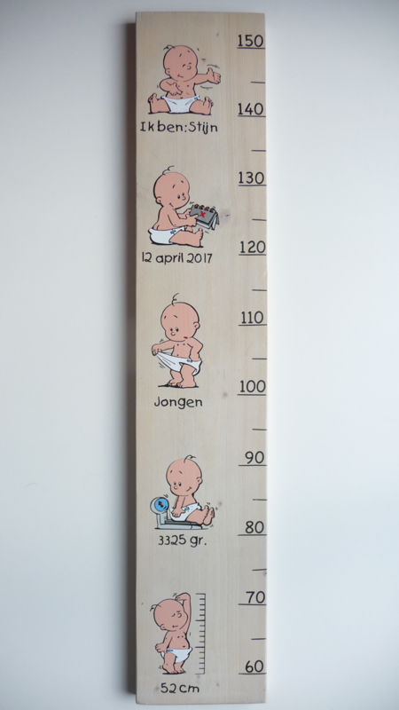 Bondgenoot naam Voorkeursbehandeling Groeimeter baby met geboortegegevens | Groeimeters | NaamKado & Zo
