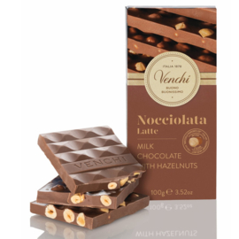 Venchi melkchocoladetablet met hazelnoten, glutenvrij