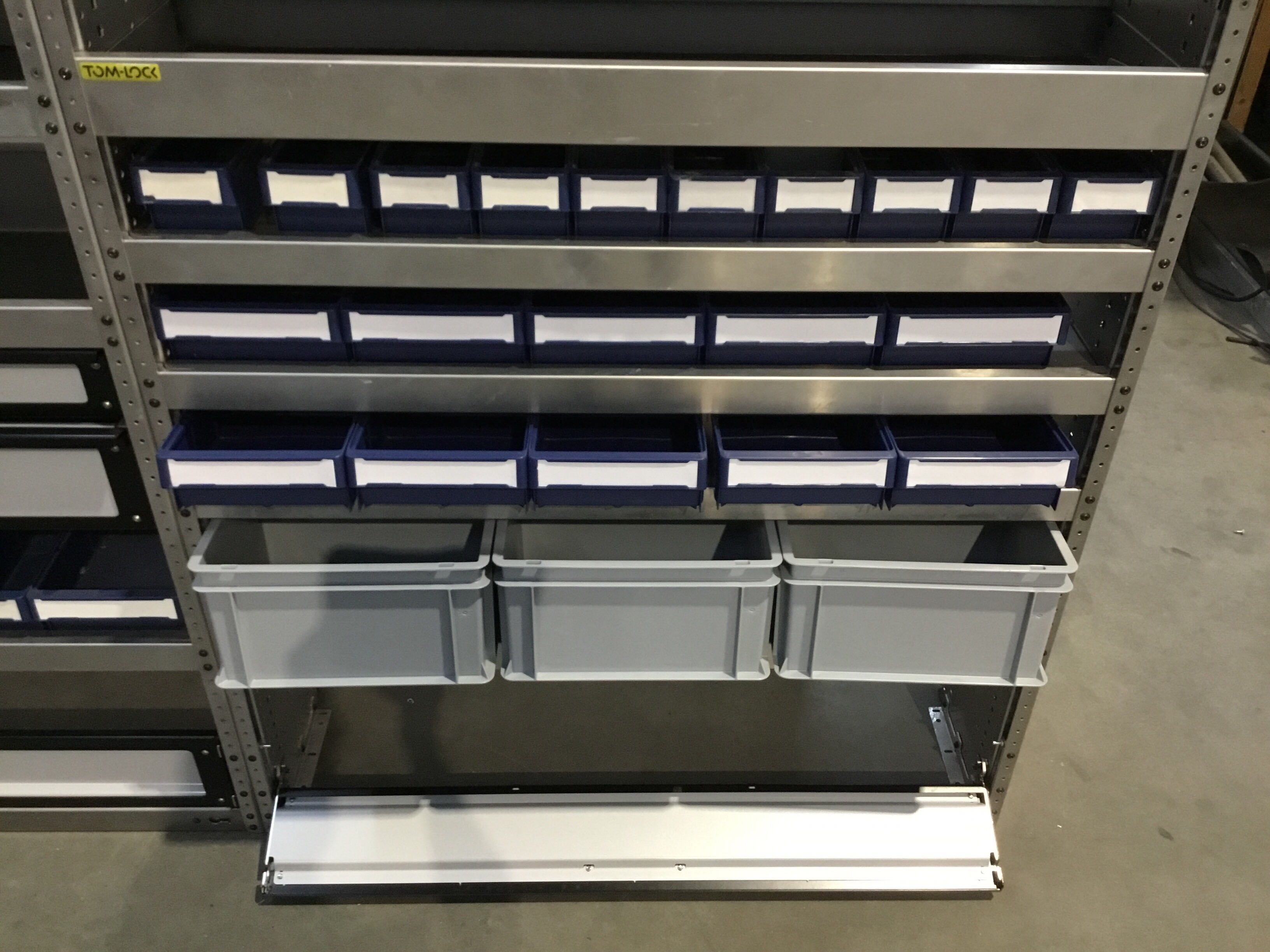 Aluminium TOM-LOCK bedrijfswagen inrichting GK-016