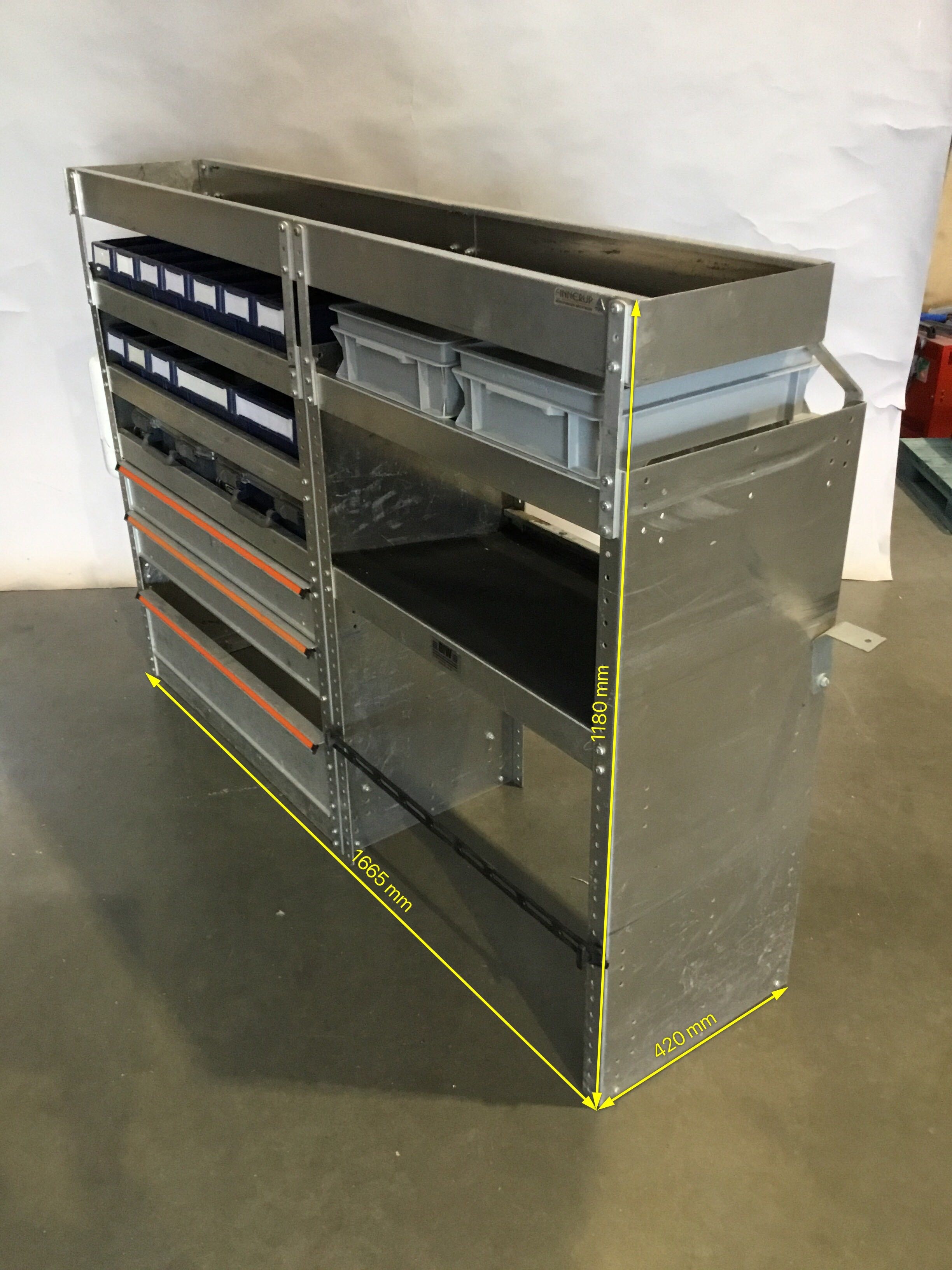 Aluminium Finnerup bedrijfswagen inrichting GK-004