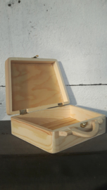 Houten koffertje met gravering