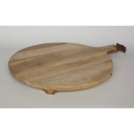 Mango houten snijplank rond 50 cm