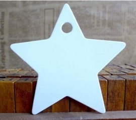 Labels ster (5,6 x 5,6 cm/10 stuks)
