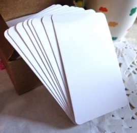 Blanco visitekaartjes Wit (100 kaartjes)