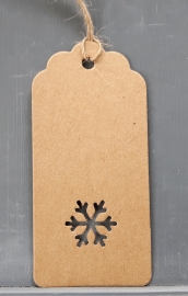 Boogjes met sneeuwvlok (9,5x4,5cm/10 stuks)