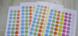 gekleurde labelstickers (70 stickers)