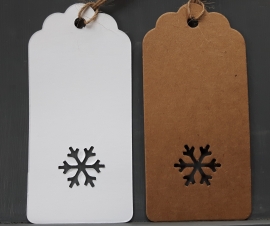 Boogjes met sneeuwvlok (9,5x4,5cm/10 stuks)