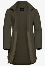 Jack Wolfskin High Curl Coat Obsidian Moss