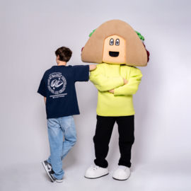 No Way Monday x Job Dutchtuber - T-shirt - Backprint - Dress Blues