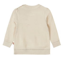 Dirkje - Sweater - Off - White - Geborduurde - Bloemetjes