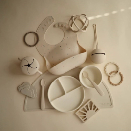 Mushie - Siliconen - Bord - Ivory - Zuignap