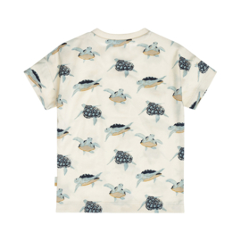 Dirkje - T-shirt - Zeedieren - Off White