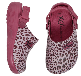 XQ Footwear - Tuinklompen - Panterprint - Roze