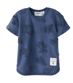 Name It - T-shirt - NBMJOSH - Badstof - Schildpadjes - Vintage Indigo