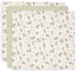 Jollein - Hydrofiele Doek - Small 70x70cm Barn Buddies - 3 Stuks