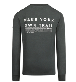 No Way Monday - T-shirt - Longsleeve - Army - Green - Maat 98