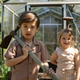 Koko Noko - Blouse - Korte - Mouw - Bruin - Maat 98